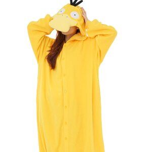 Kigurumi Pokémon Psyduck Adult XL Cosplay Halloween Dress Up Costume One Piece